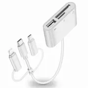 4 In 1 Card Reader Adapter To Sd Tf Usb Charge Port For Iphone Type Android B 3 Memory Card Readers & Adapters