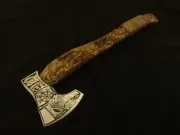 Custom Handmade High Carbon steel Axe + Sheath