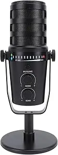 Adjustable Multi Color Lights Podcast Microphone with Quick Mute, USB PC Condenser Mic, Dynamic High Sensitive 192KHz Recording Live Microphone, Gaming