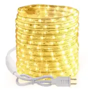 LED Rope Lights Outdoor 30FT Tube Lights IP65 Waterproof Flexible Warm White ...