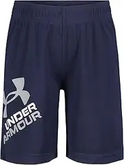 [Under Armour] Boys' Prototype Symbol Short, Wordmark Screen Print, Elastic Waistband