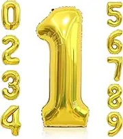 Gold Number 1 Balloons 40 Inch Foil Number Balloons 1st Birthday Balloons Birthday Decorations Big Number Balloons Helium Balloon One Year Old Birthday Decorations 1st Anniversary Decorations