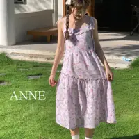 在飛比找蝦皮商城優惠-ANNE｜綁帶碎花無袖洋裝【AD10260】長裙 裙 夏天洋