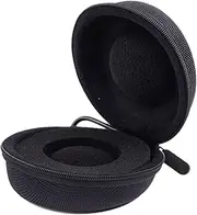 [Generic] Travel Watch Case | Single Zipper for Storage | Cushioned Round Portable Watch Case for Travel | Fits Wristwatches and Watches (Black)