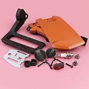 Brake Side Clutch Cover Bar Plate Kit for Husqvarna 266 268 272 61 66 Chainsaw 5037366-01, 503 73 66-01 w Fuel Oil Cap Worm Gear