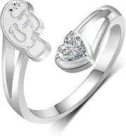 [Feijiesi] Manatee Gifts 925 Sterling Silver Manatee Ring Manatee Jewelry Gifts for Women Girls, Sterling Silver, Cubic Zirconia