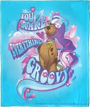 Northwest Scooby Doo Silk Touch Throw Blanket, 50" x 60", You are Groovy