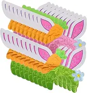 [Outanaya] 20pcs Rabbit Ears Headdress Party Favors Easter Balloons Party Hair Hoops Party Headbands Decorative Headband Cartoon Inflatable Headband Cute Inflatable Headband Photo Props