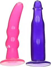 Abs Holdings Kinx Double Tip Strap On, Pink/Purple, 7.25 Inch