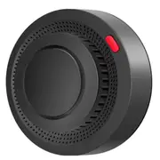 Tuya Smart WiFi Smoke Detector, Smart Controlled Sensor Real-Time Monitoring, Remote Alarm Notification Black