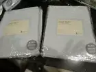 2 West Elm European linen melange unlined 48 84 drapes curtains silver mist New