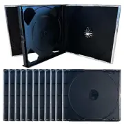 10x Quad 4-Disc CD Video Game Replacement Cases For Sony PlayStation 1 PS1 Black