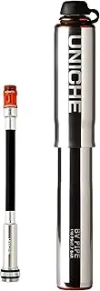 UNICHE Mini Bike Pump(SBV3) W/Gauge for Inflating Bike Tires to 110 PSI. Mini Bicycle Pump for Mountain, Urban, BMX and DH Bikes, Fits Schrader and Presta. Mount Kit Included.