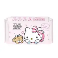 在飛比找Yahoo奇摩購物中心優惠-小禮堂 Hello Kitty 拋棄式加厚棉巾 60片裝 (