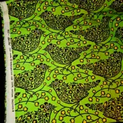 Tula Pink Nest Flannel Fabric by Moda 42"x62" Bright Green Yellow Black RARE HTF