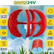 Wind Generator Power Turbine Wind Turbine 24V 5 Blades W/MPPT Charge Controller