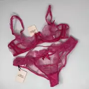 Agent Provocateur Willa Pink 36B/4 Set NWT