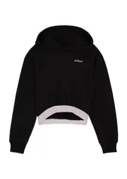 Off-white Kids Bookish Hooded Cotton Sweatshirt (4-10 Years) - Black - 10YR (10 Years) 10YR (10 years)