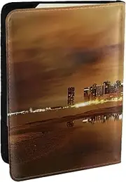 [JEJEA] Chicago Print Travel Organizer Credit Cards Case Passport BookPassport Holder Cover Wallet forTraveling,, Black, One Size