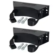 2PCS Propane Tank Holder Propane Tank Mount Gas Cylinder Holder with Screws and Safety Chain Suppor Black