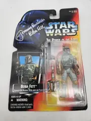 Star Wars Power Of The Force 2 Boba Fett Figure Card Signed By Jeremy Bulloch