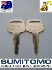 2 x Sumitomo Logo & Case S450 Excavator Plant Digger Keys Set of 2 FREE POSTAGE