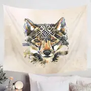 Native American Wolf Art Tapestry