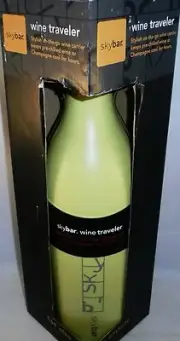 SKYBAR WINE TRAVELER On The Go Wine Carrier Lime Green