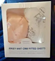 GRSSDER Stretch Ultra Soft Jersey Knit Fitted Crib Sheets Set 2 Pack