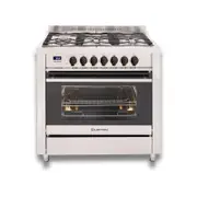 Kleenmaid 90cm 109L Freestanding Stainless Steel Oven and 5 Burner Gas Cooktop with Wok Burner