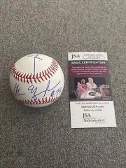 Glenn Youngkin & WIFE signed baseball Virginia Governor Republican JSA CERT