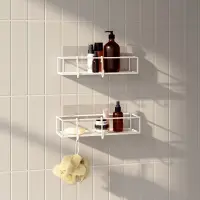 在飛比找Yahoo奇摩購物中心優惠-《Umbra》壁掛式浴室掛勾置物架2件(雲朵白) | 浴室收