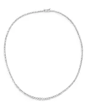 Meira T 14K White Gold Diamond Tennis Necklace, 16L