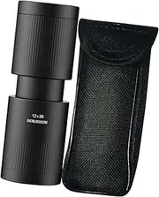 12×36 Monocular Portable with Storage Bag Fmc Lens 12 x Magnification for Camping Sports Events Travel Hiking Birds Watching