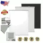 100% Blackout Dark Grey Roller Blinds - Child-Safe Cordless Design 35"W x 72"H