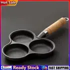 3-Cup Cast Iron Pancake Pans with Handle Egg Cooker Omelette Pan Fried Egg Pan