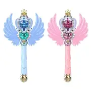 Snowflake-shape Spinning Wand with Flashing Lights Fun Toy for Girls & Boys