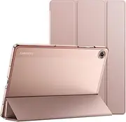 [JETech] Case for Samsung Galaxy Tab A9+ / A9 Plus 11-Inch 2023, Slim Translucent Back Tri-Fold Folio Stand Protective Tablet Cover, Auto Wake/Sleep (Rose Gold)