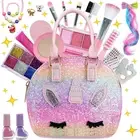 Kids Real Makeup Kit for Little Girls with Unicorn Purse - Non Toxic, Washabl...