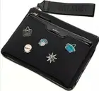 MIMCO RARE DUO POUCH HAND BAG BNWT Black Rose Gold NEW + MIMCO PINS SETS X 5 NEW