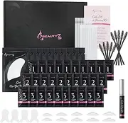 Beauty7 Lash Lift Kit Eyelash Perm Kit 2 in 1 semi permanent Lash Curling Lift Kit Perming Wave Lash Lifting Professional Curling Dye Eyelash Lift Kit Salon Home Use for Christmas New Year Girls