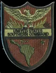 USAF AIR FORCE SOUTHERN COMMAND SHIELD OCP HOOK & LOOP EMBROIDERED PATCH