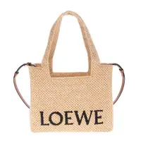 在飛比找PChome24h購物優惠-LOEWE 新款LOEWE標誌字體酒椰纖維手提/肩背包 (自