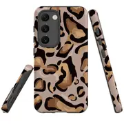 For Samsung Galaxy S23+ Plus Case Shielding Cover, Leopard Pattern