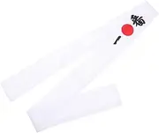 [Healeved] Ninja Headband Samurai Exercise Headbands Japanese Bandana Headbands for Men Portable Japanese Headband Japanese Chef Costume Karate Kid Headband Head Bands for Men White Cotton