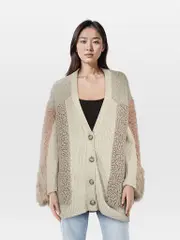 Faux Fur Oversized Cardigan