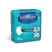 Medline FitRight Underpads, 23 x 36, 15 Count - MSC281150Z