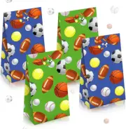 Outus 30 Pieces Paper Party Gift Bags for Sport Candy Goodie Bags Soccer Basebal