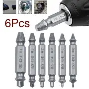 Broken Screw Extractor Remover Set Damaged Bolt Easy Out Stripped Drill Bit Tool