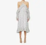 New- Seed Heritage cold shoulder ruffle midi dress Size 6